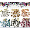 Colorful foil back cahton rhinestone point back strass